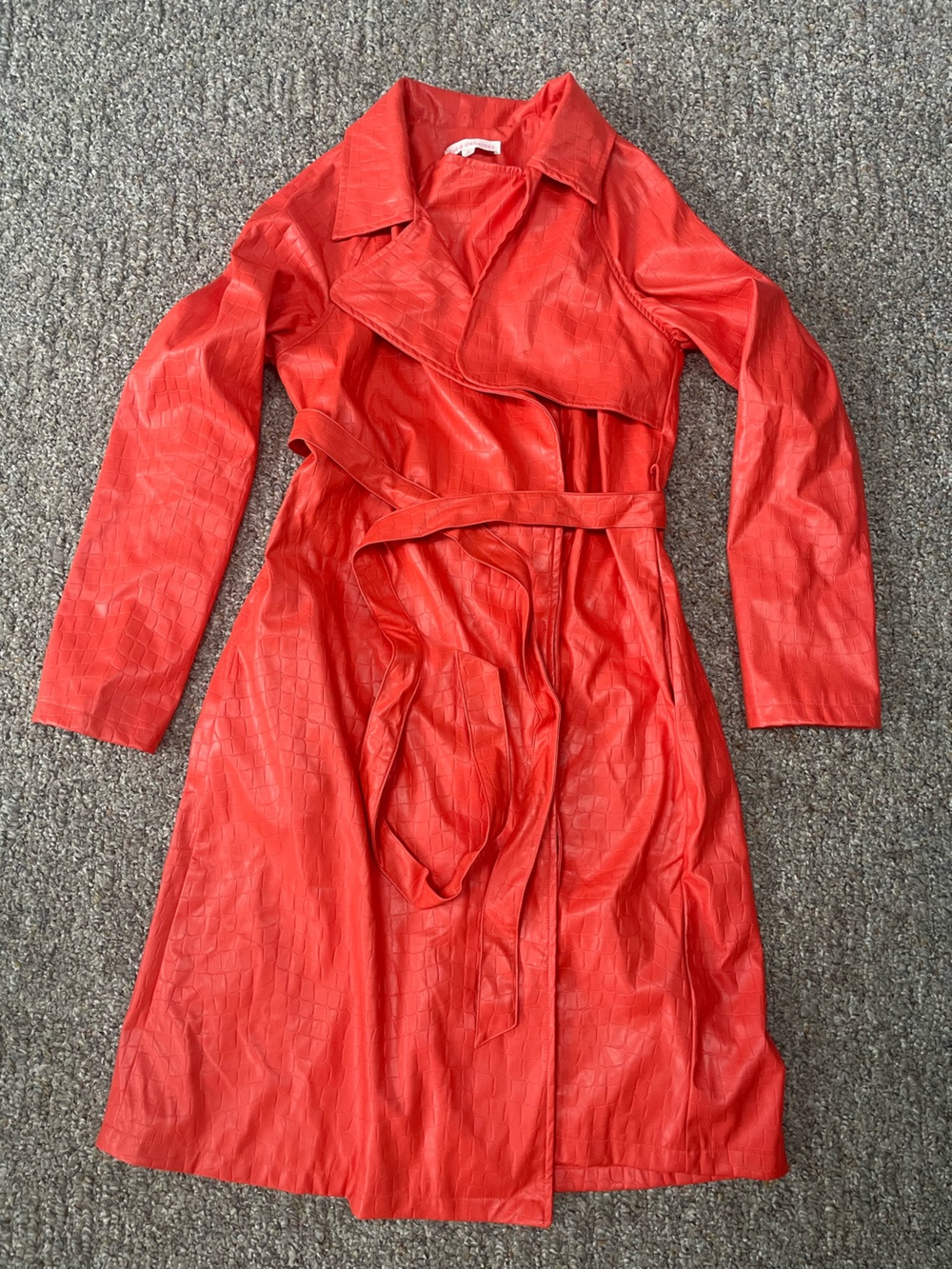 Orange trench coat